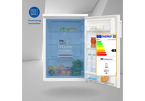 EXQUISIT KS516-V-H-010E weiss Kühlschrank (E, 575 mm hoch, Weiß) | SATURN