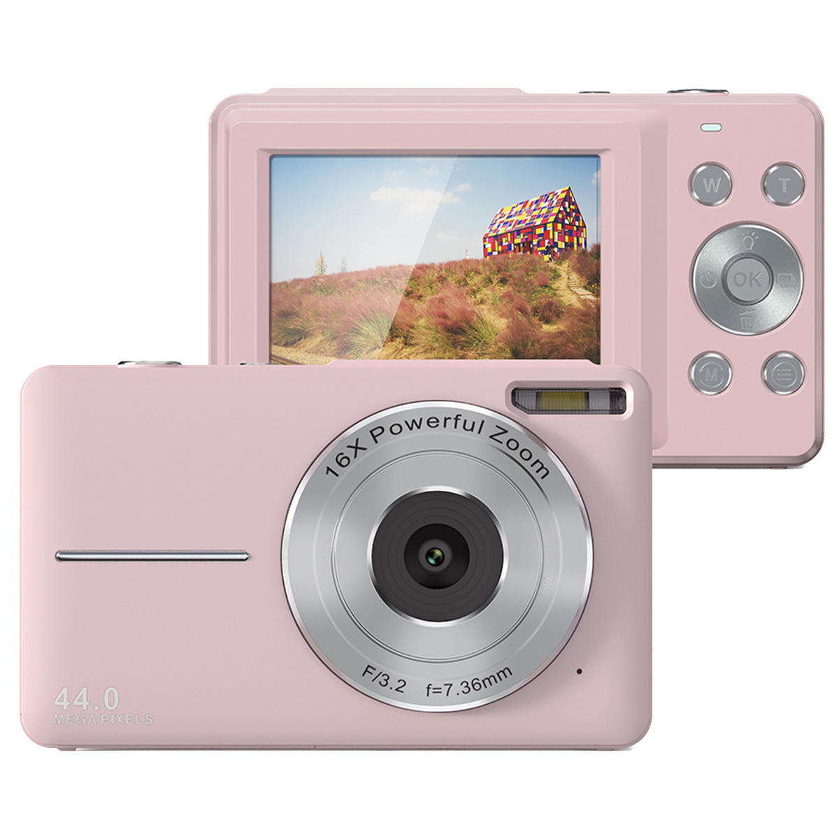 Digitalkamera rosa tragbare,Zuhause,Student,Hochauflösung KINSI