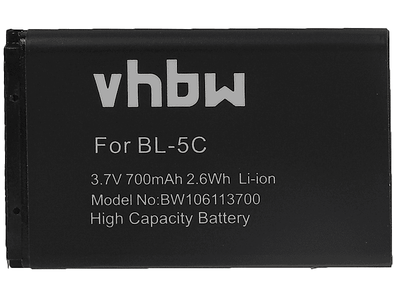 VHBW kompatibel mit Tecno HD61 Album Li-Ion Akku - Handy, 700