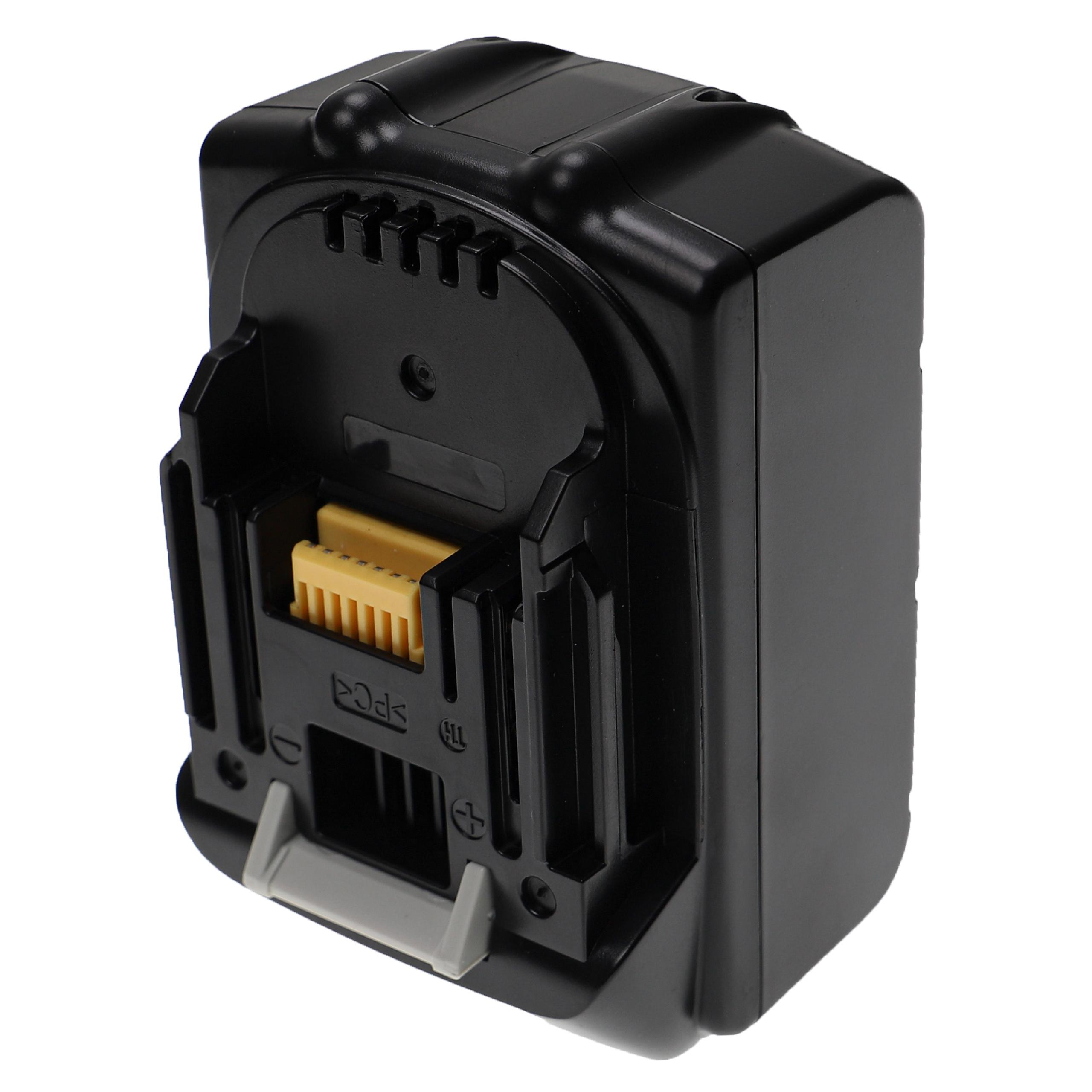 Schwarzer Akku-Pack mit gelbem Stecker.