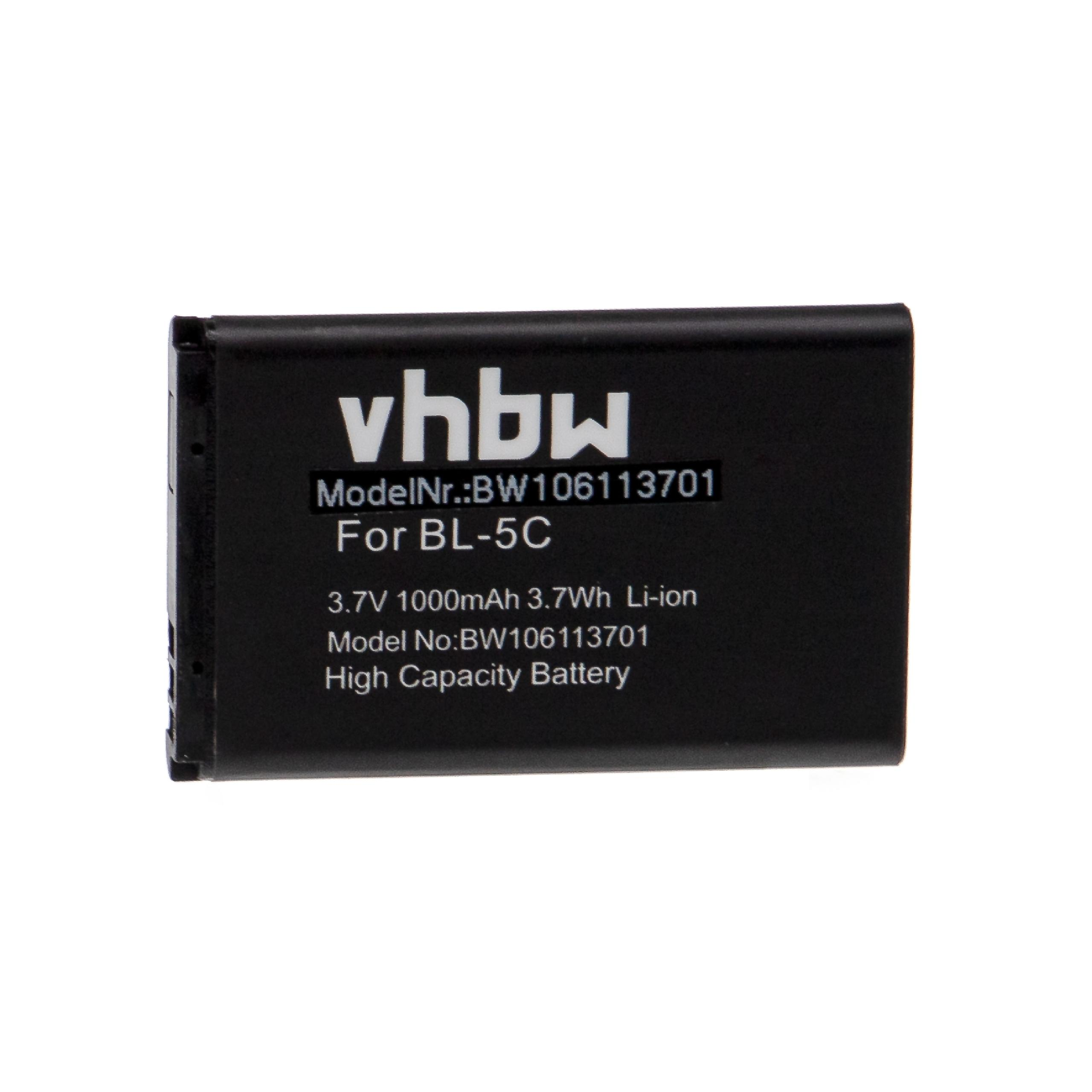 VHBW kompatibel mit Vibo - Handy, 1000 Akku Li-Ion K520