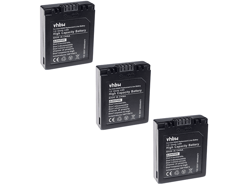 VHBW kompatibel mit Kamera, DMC-FZ2, DMC-FZ15, DMC-C20, 550 - DMC-FZ1B Lumix DMC-FZ10, DMC-FZ1, Li-Ion Panasonic Akku DMC-FC20