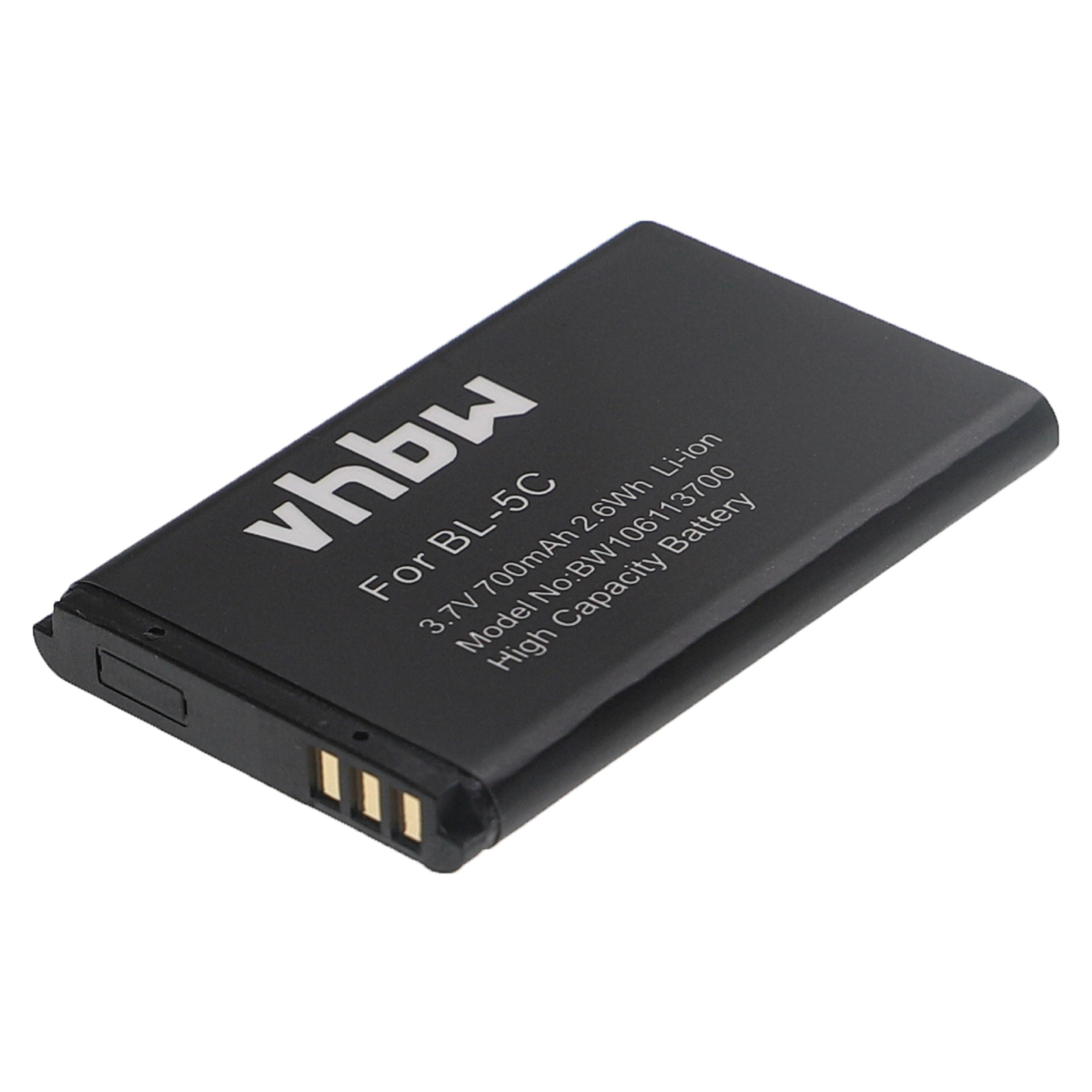 VHBW kompatibel Toshiba Handy, mit - Li-Ion Camileo Akku IP4100 P20, 700