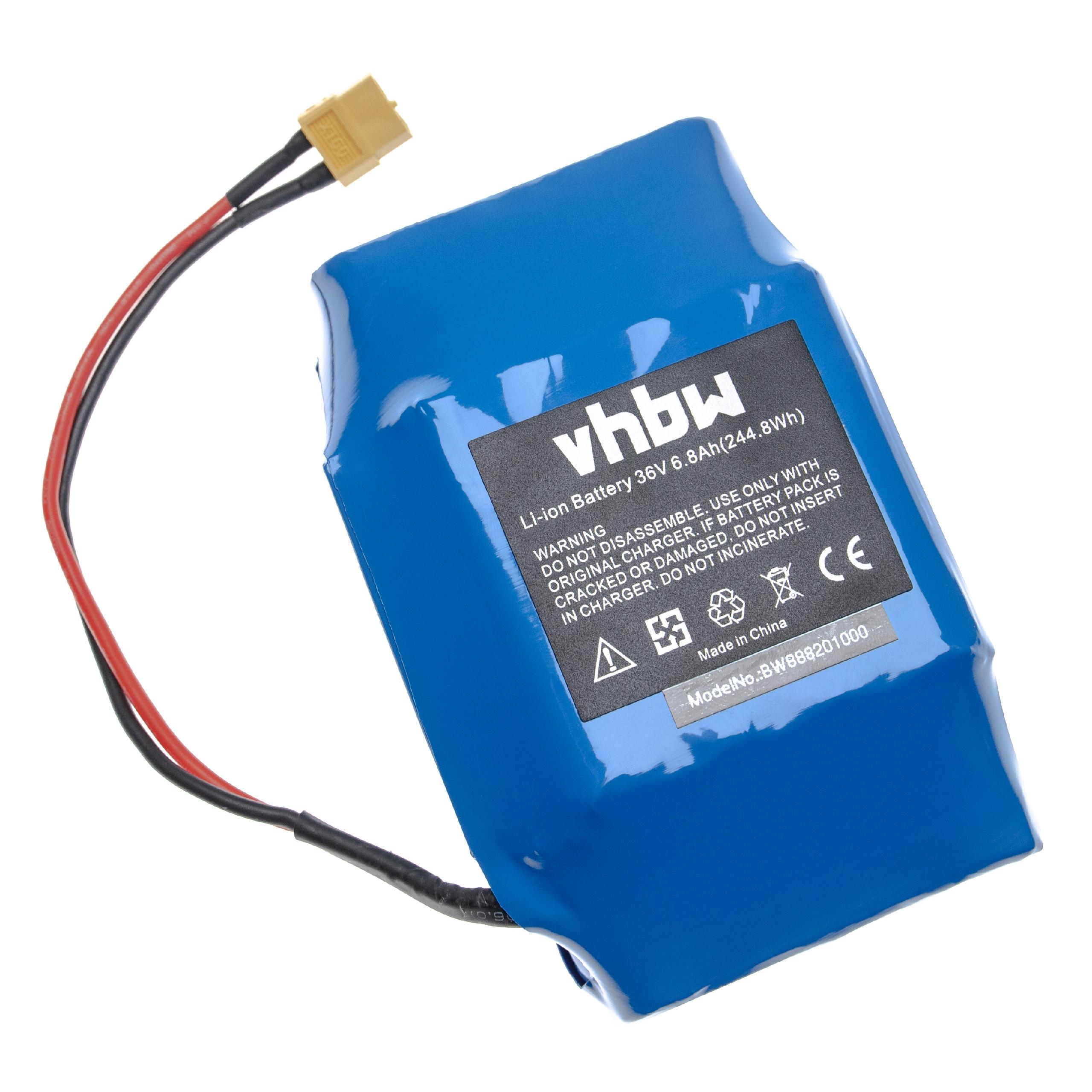 VHBW kompatibel mit Bluewheel HX600 Akku 6800 Hoverboard, Li-Ion 