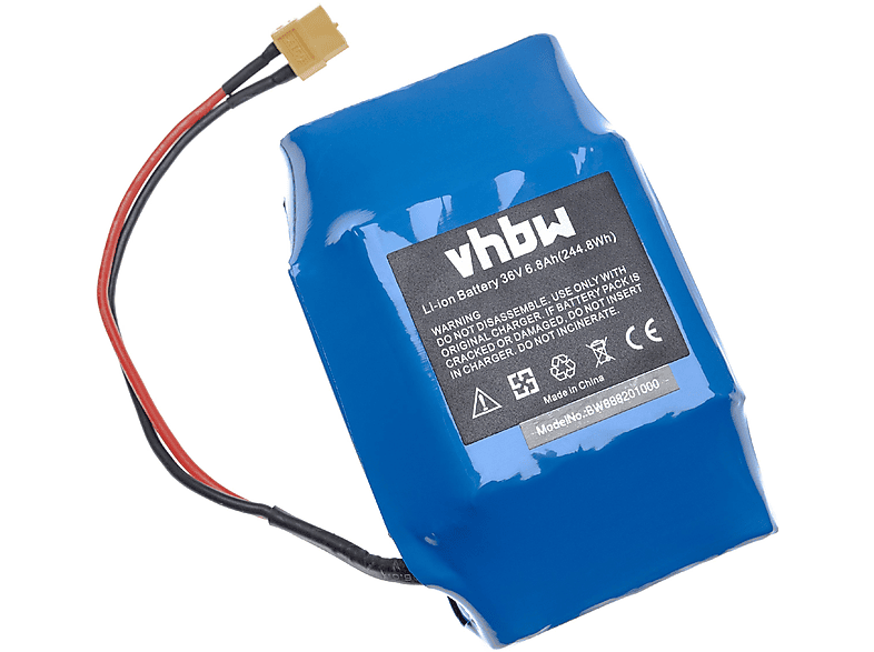 VHBW kompatibel mit Bluewheel HX600 Akku 6800 Hoverboard, Li-Ion 