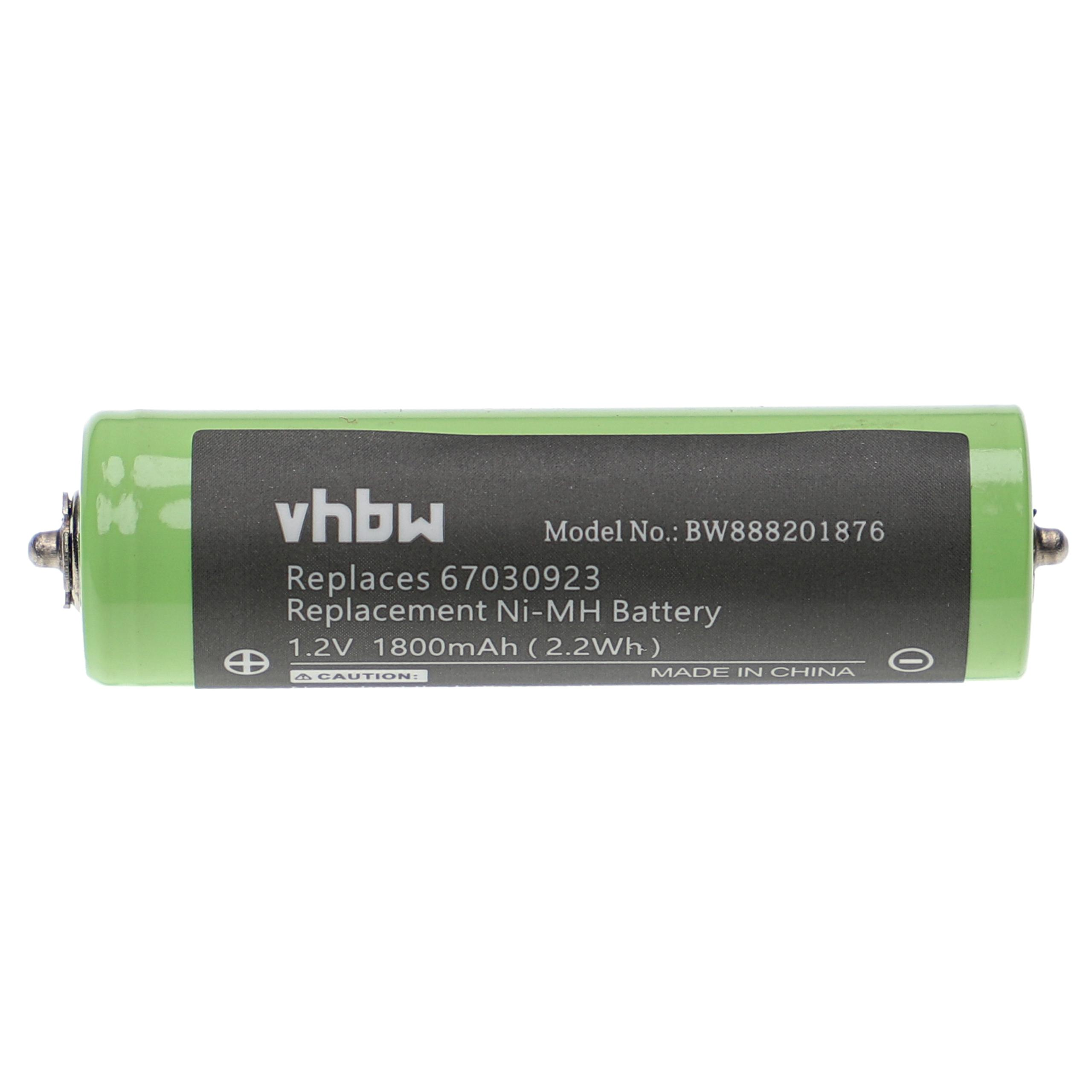 VHBW kompatibel mit Braun Series3 5795, 5791 Rasierer, Akku - 1800 NiMH 5796