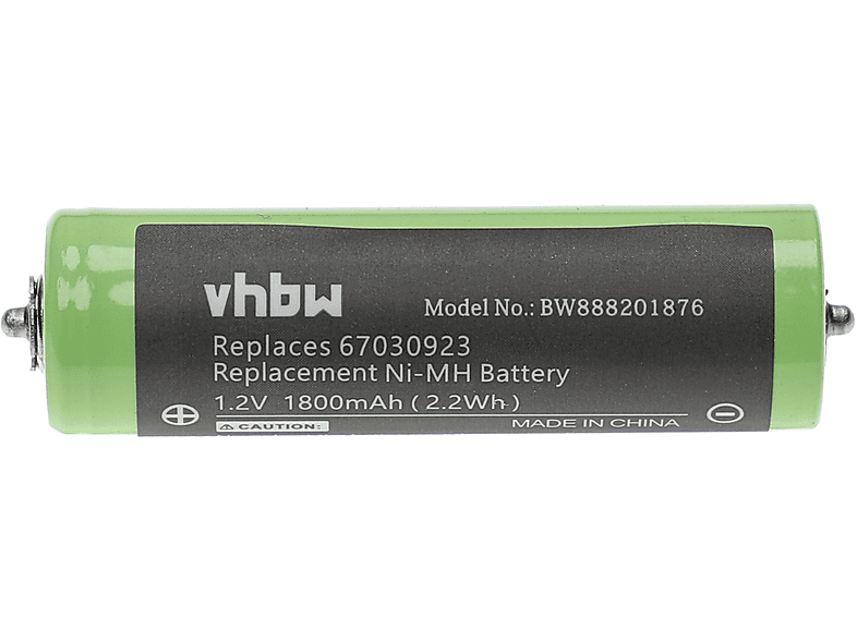 VHBW kompatibel mit Braun Series3 5796, 5795, 5791 NiMH Akku - Rasierer, 1800