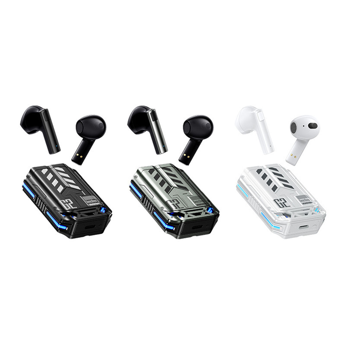 Lange Bluetooth-Kopfhörer In-ear Grün Bluetooth Akkulaufzeit, WireFreePro: Immersiver 5.3, BRIGHTAKE Sound,