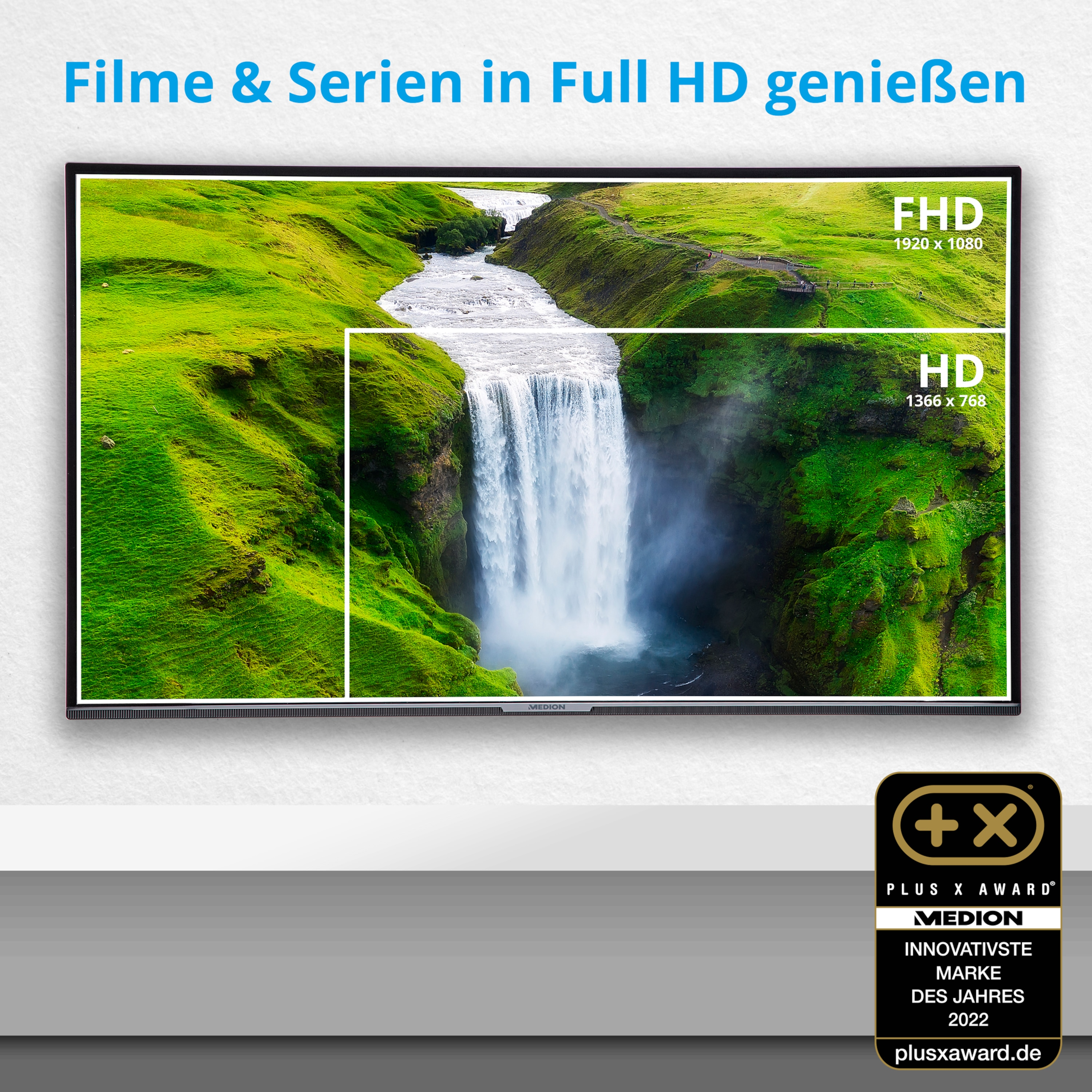 MEDION LIFE® P14371 Fernseher (Flat, 42,5 Zoll 108 cm, Android) Full-HD, 