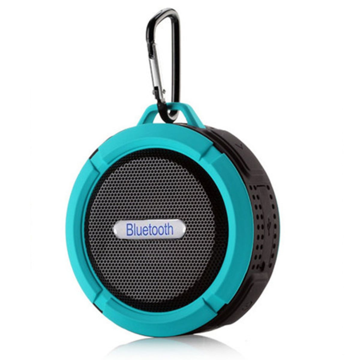 ENBAOXIN Wasserdichter Bluetooth-Lautsprecher Tragen Sie - Bluetooth-Lautsprecher, Schwarz, Blau Transparent, Surge, Treble ihn bei sich Bass
