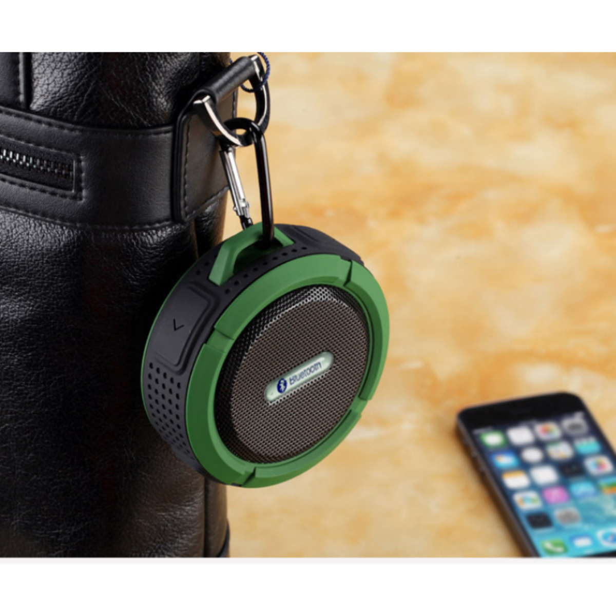 ENBAOXIN Wasserdichter Bluetooth-Lautsprecher - sich Schwarz, bei Tragen Bass Blau Surge, Bluetooth-Lautsprecher, Treble Sie ihn Transparent