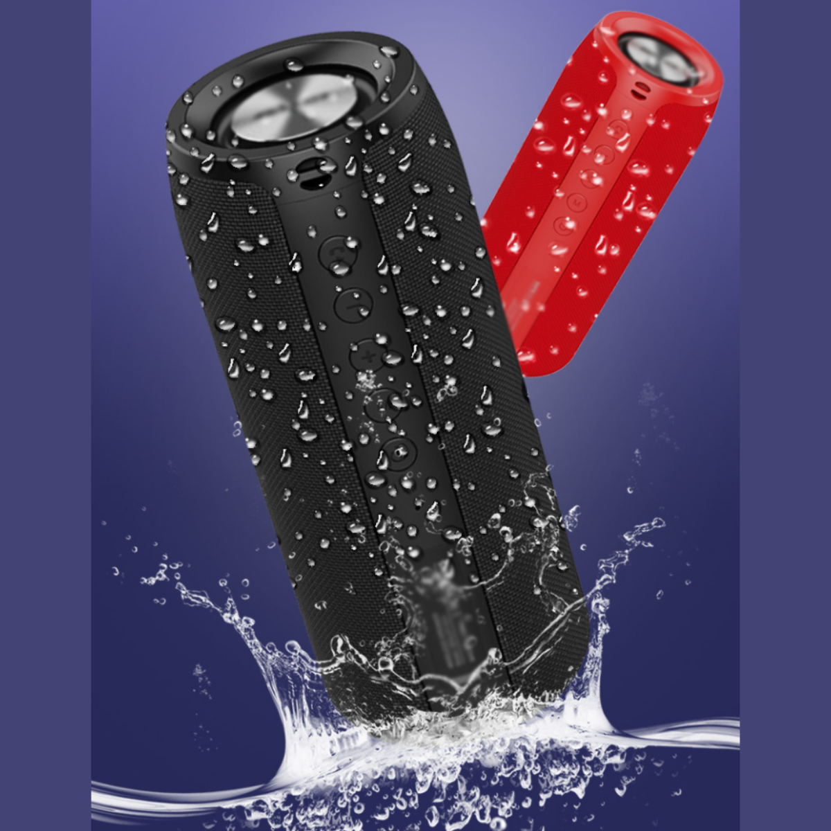 Rot Drahtloser und Bluetooth-Lautsprecher, Subwoofer tragbar, Kompakt - Bluetooth-Lautsprecher ENBAOXIN