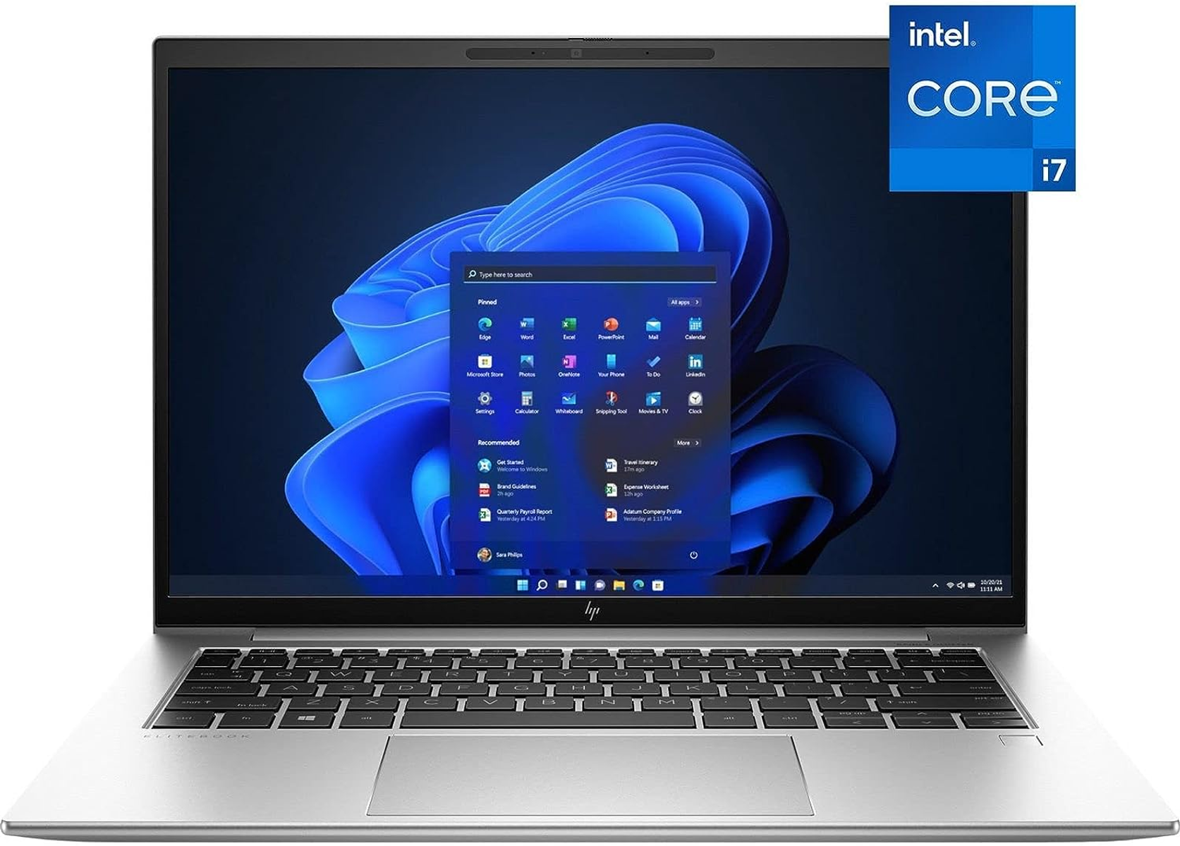 HP EliteBook Iris Xe 1000 silber Prozessor, 32 Intel® Graphics, mit Zoll Notebook SSD, GB 840, RAM, i7 GB Display, 14 Core™ Intel