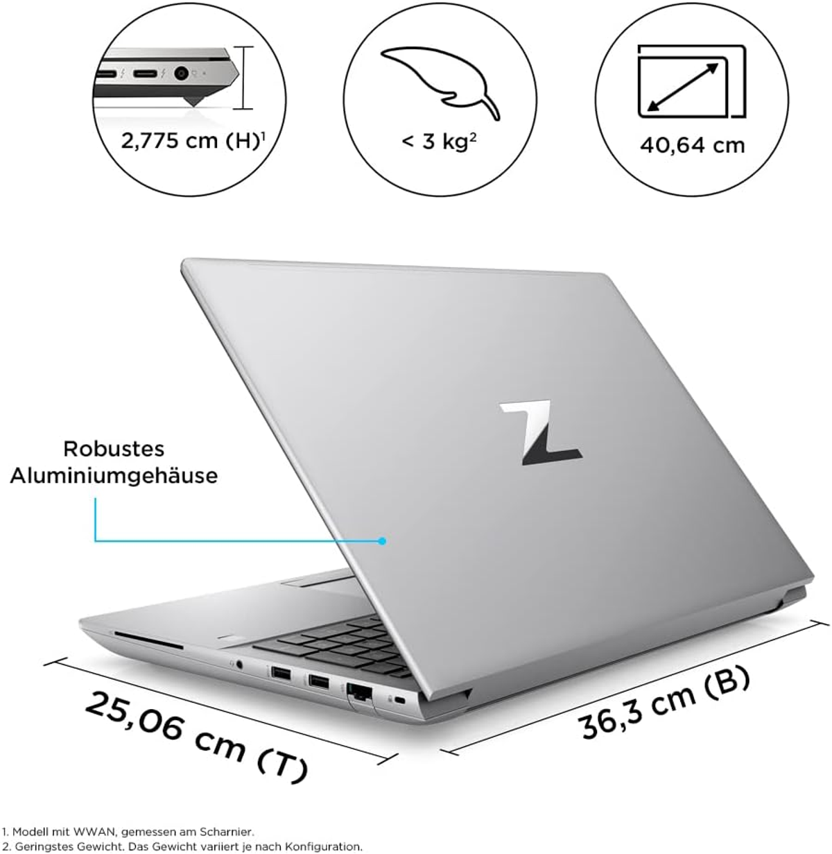 SSD, Intel® RAM, mit NVIDIA G8, RTX Prozessor, Core™ 512 i7 Grau Display, GB 16 GB 16 HP Zoll A2000, 15 ZBook Fury Notebook