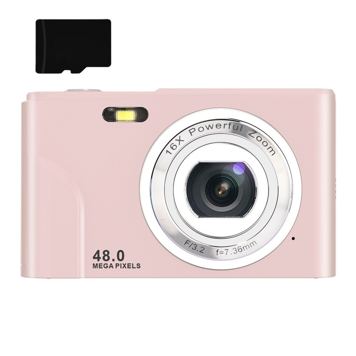 HD MP, 32-GB-Karte mit und 16x Rosa 1080p Digitalkamera mit INF 48 Zoom Digitalkamera Kleine