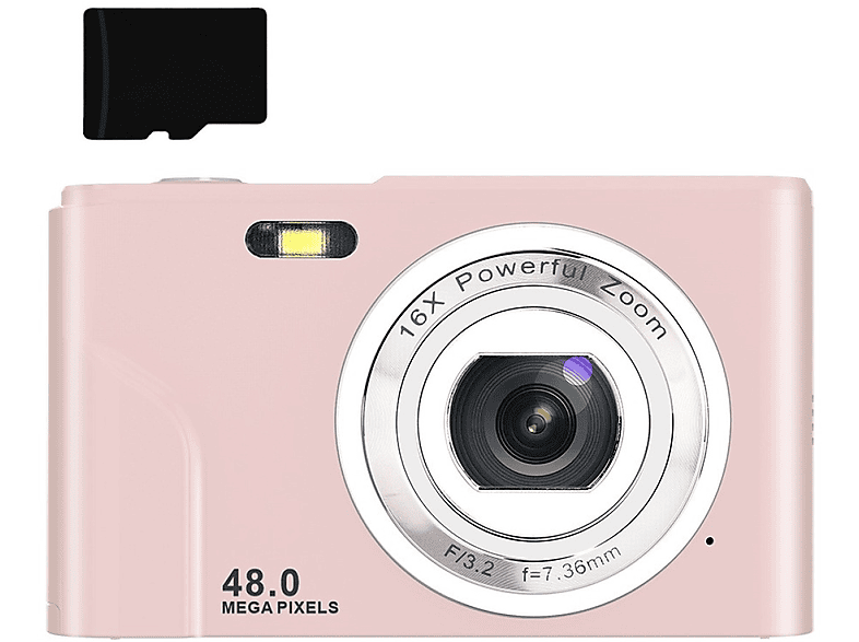INF 16x 32-GB-Karte Rosa HD und MP, Digitalkamera Kleine 1080p mit Zoom Digitalkamera mit 48