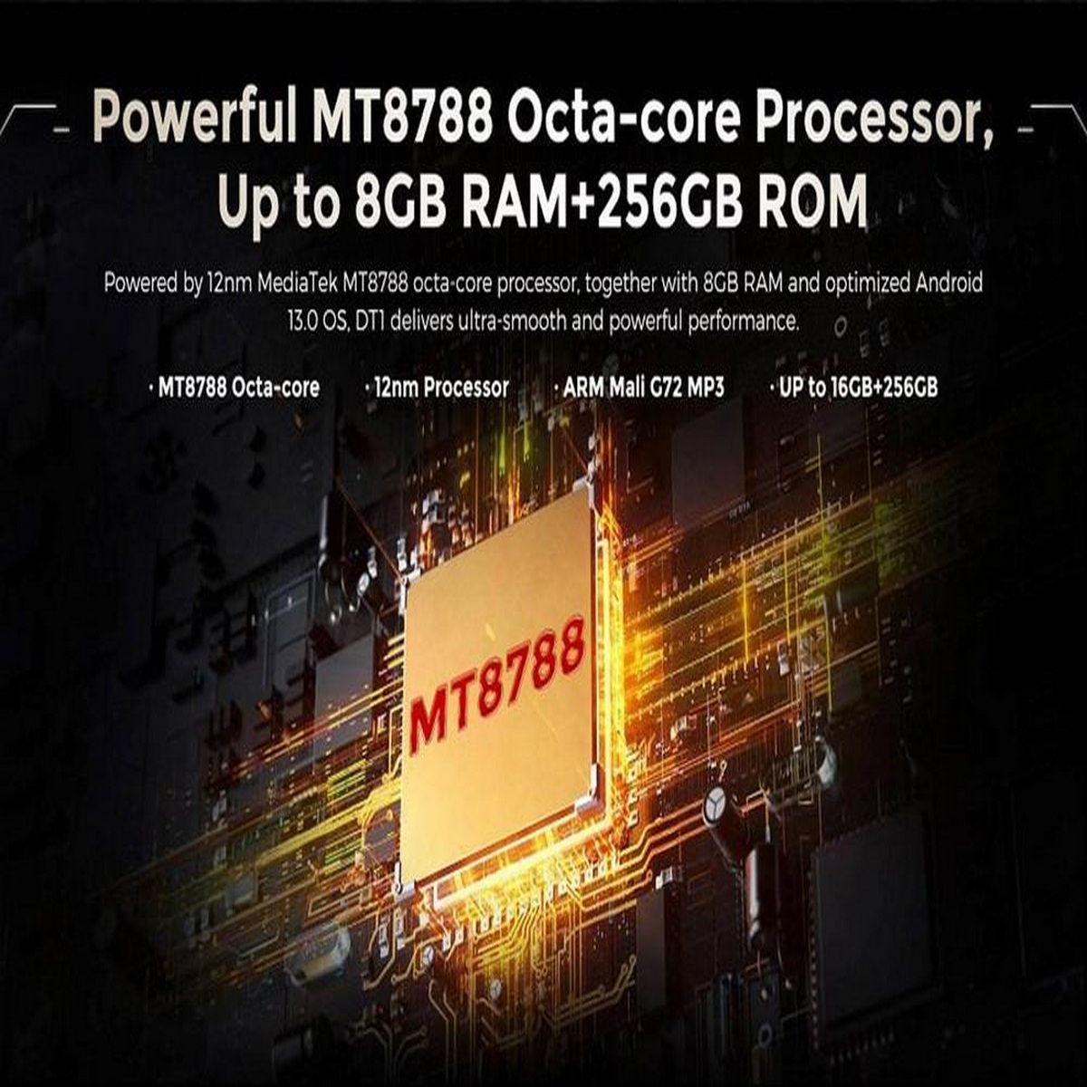 Niebieski i granatowy głośnik przenośny z przyciskami sterowania i paskiem do przenoszenia.