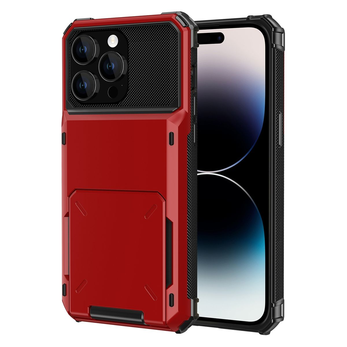 KÖNIG DESIGN Case, Backcover, Apple, Max, Pro iPhone 15 Rot