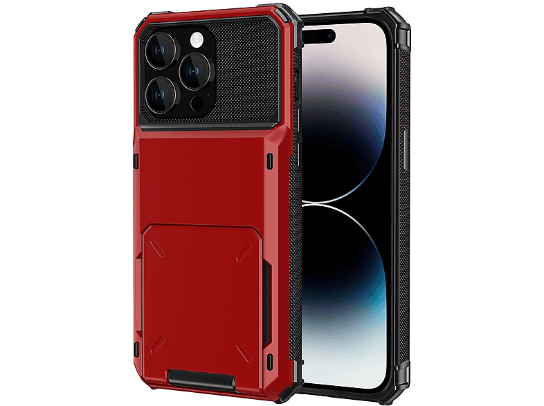 KÖNIG DESIGN Case, Backcover, Apple, Max, Pro iPhone 15 Rot