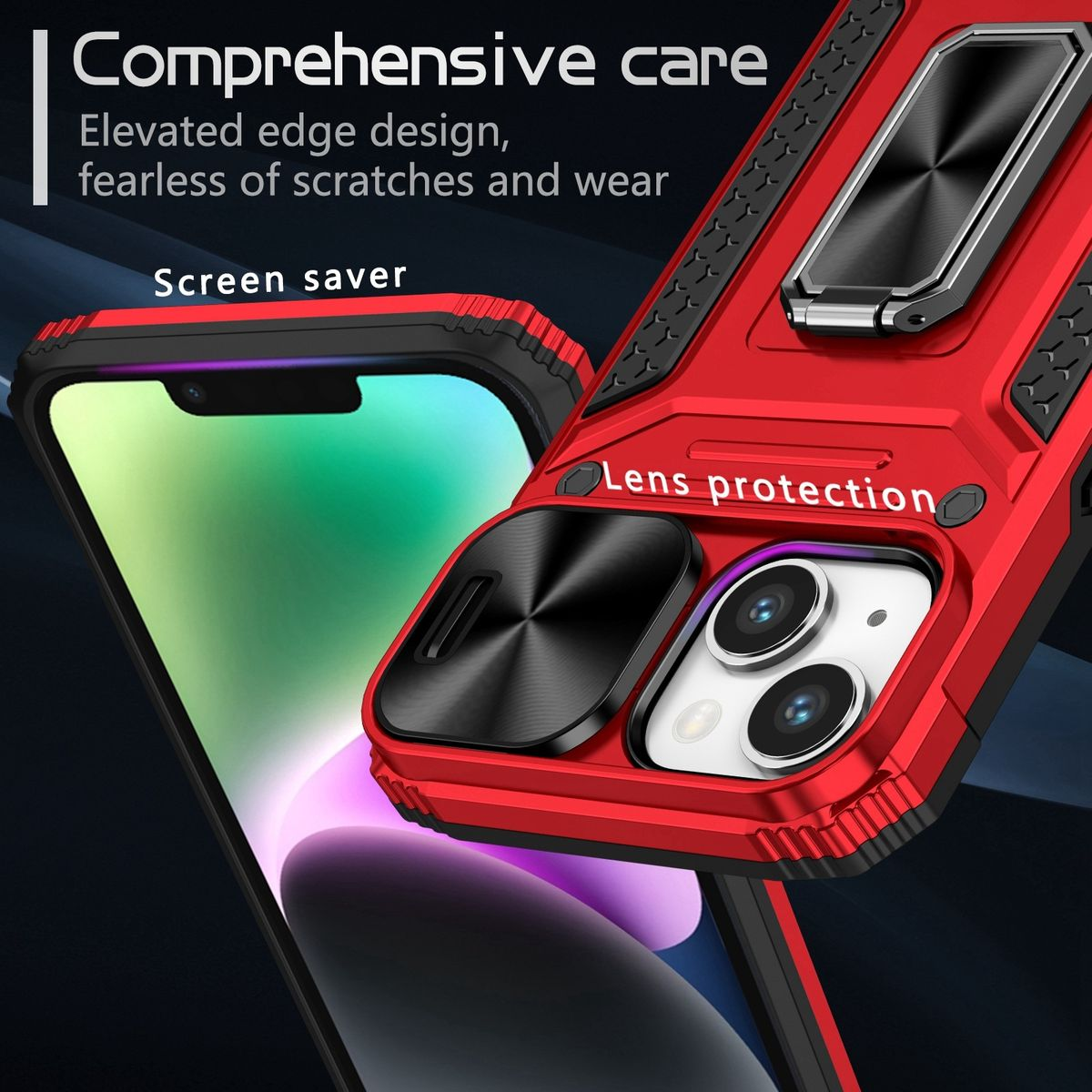 KÖNIG DESIGN Backcover, Plus, iPhone Case, 15 Apple, Rot