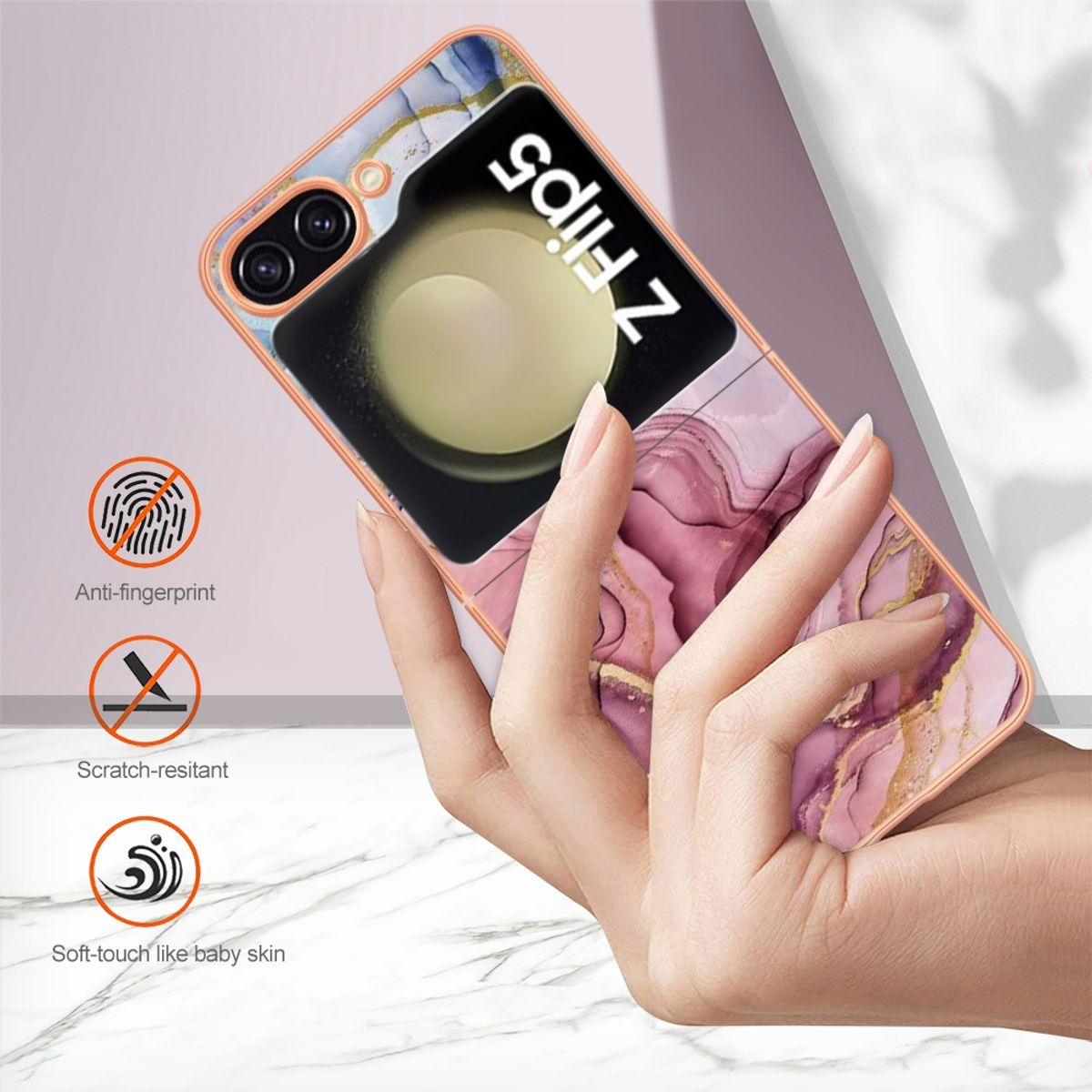 Galaxy Z DESIGN Flip5, Backcover, KÖNIG Rose Samsung, Rot Case,