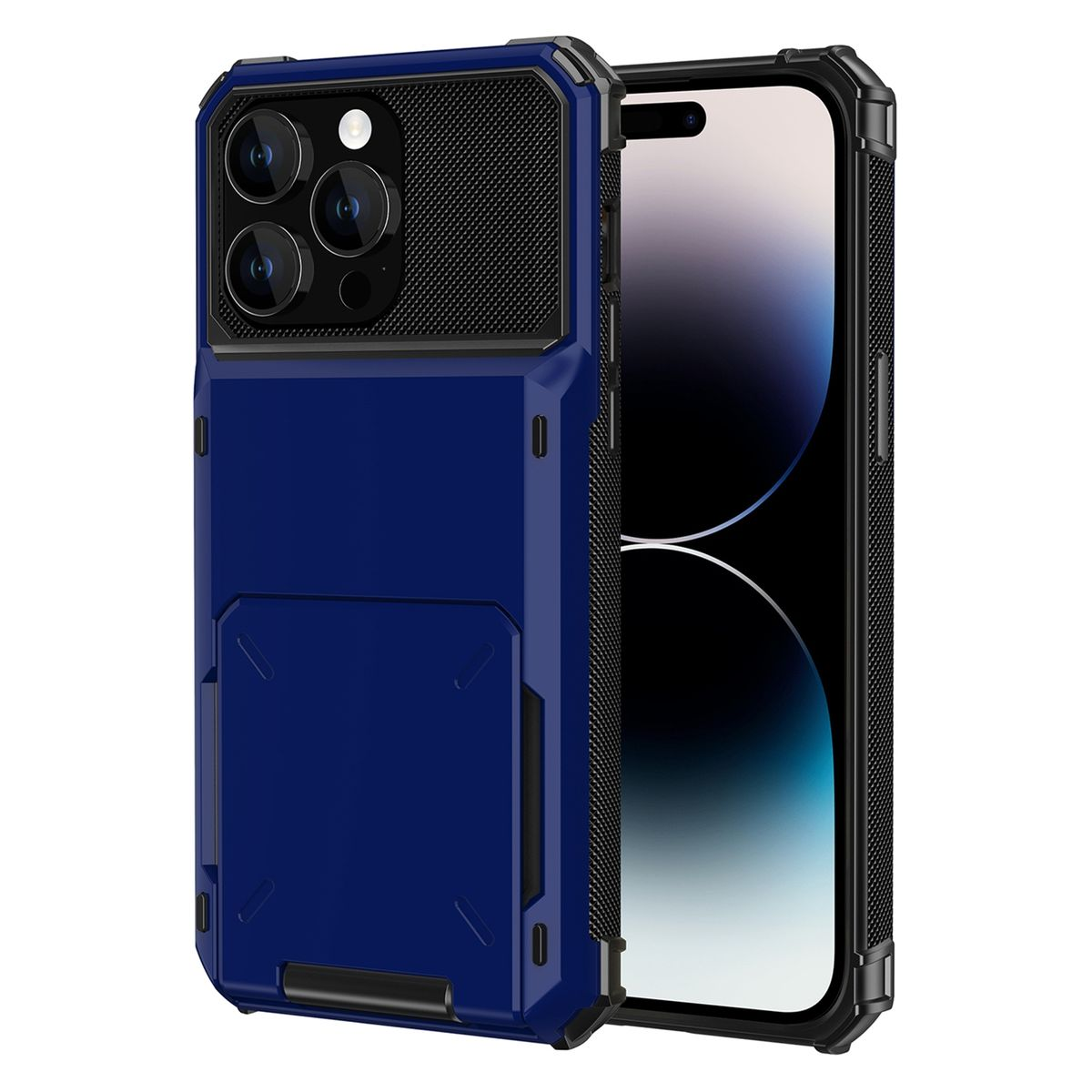 KÖNIG DESIGN Case, 15 Max, Apple, Backcover, iPhone Blau Pro