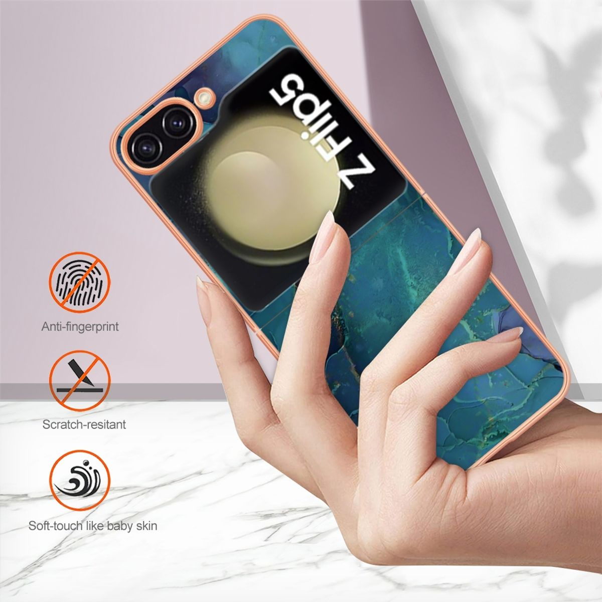 Flip5, Galaxy Z Grün DESIGN KÖNIG Backcover, Case, Samsung,