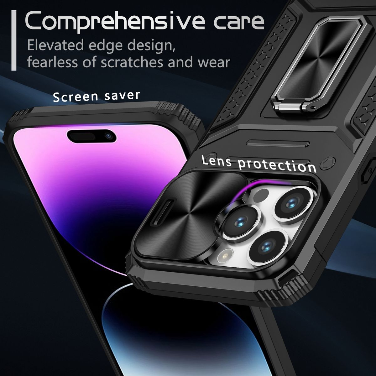 15 Case, Apple, DESIGN KÖNIG iPhone Backcover, Schwarz Pro,