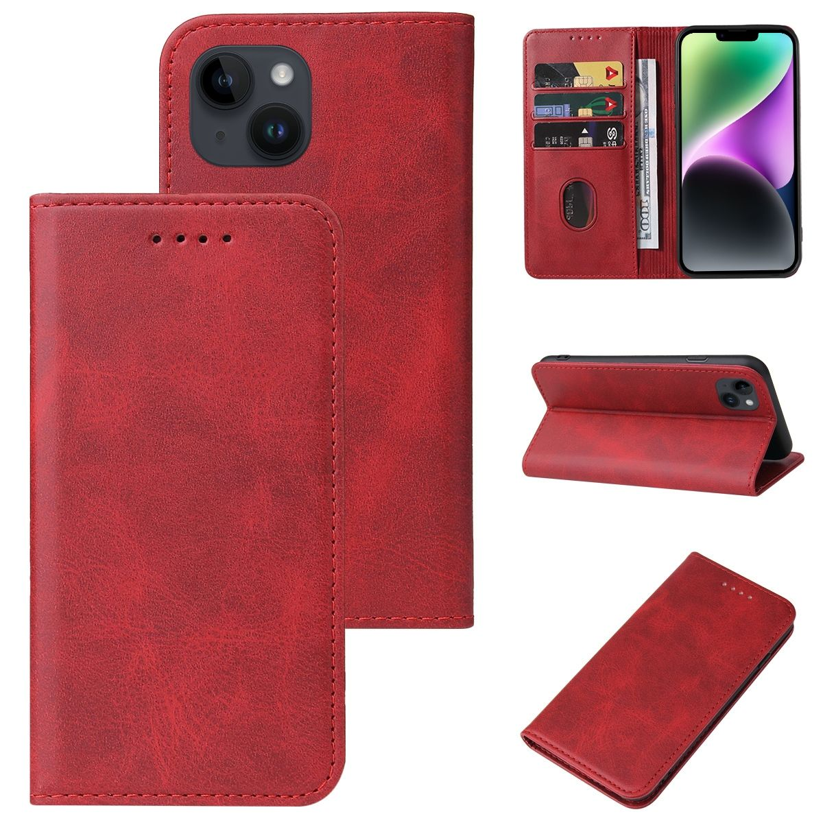 KÖNIG 15 Rot Bookcover, iPhone DESIGN Plus, Case, Book Apple,