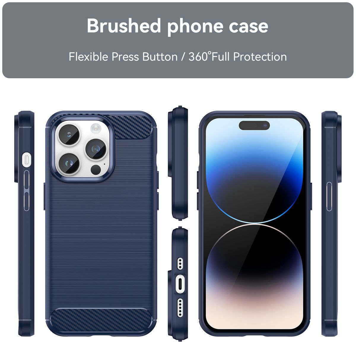KÖNIG DESIGN Case, Backcover, Apple, Blau Max, iPhone 15 Pro