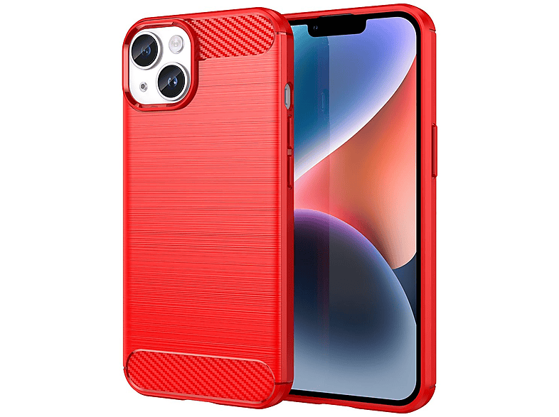 KÖNIG DESIGN Case, Backcover, Apple, iPhone 15 Plus, Rot