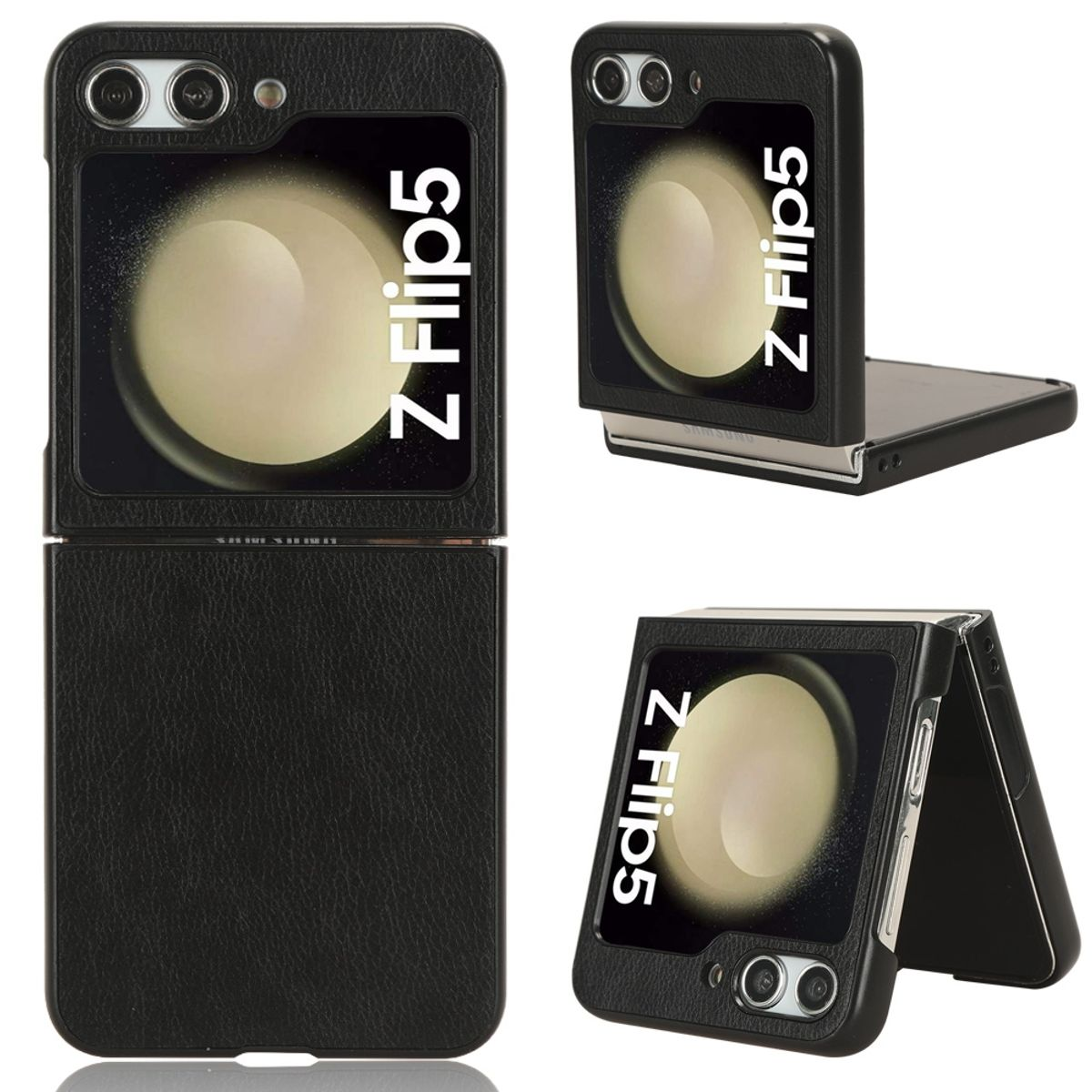 Samsung, KÖNIG Backcover, Z Case, DESIGN Galaxy Schwarz Flip5,