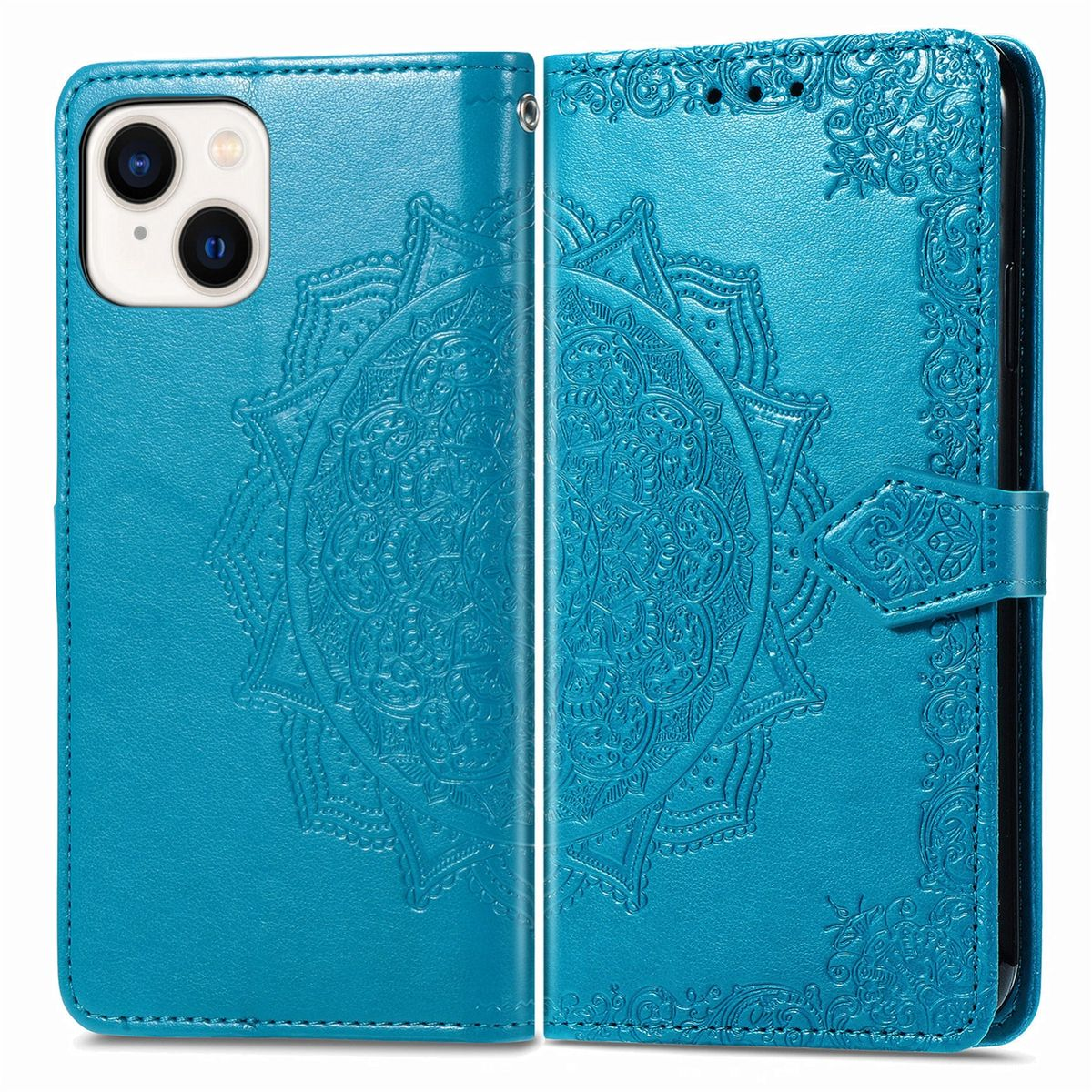 KÖNIG DESIGN Book Case, Bookcover, Apple, 15, iPhone Blau