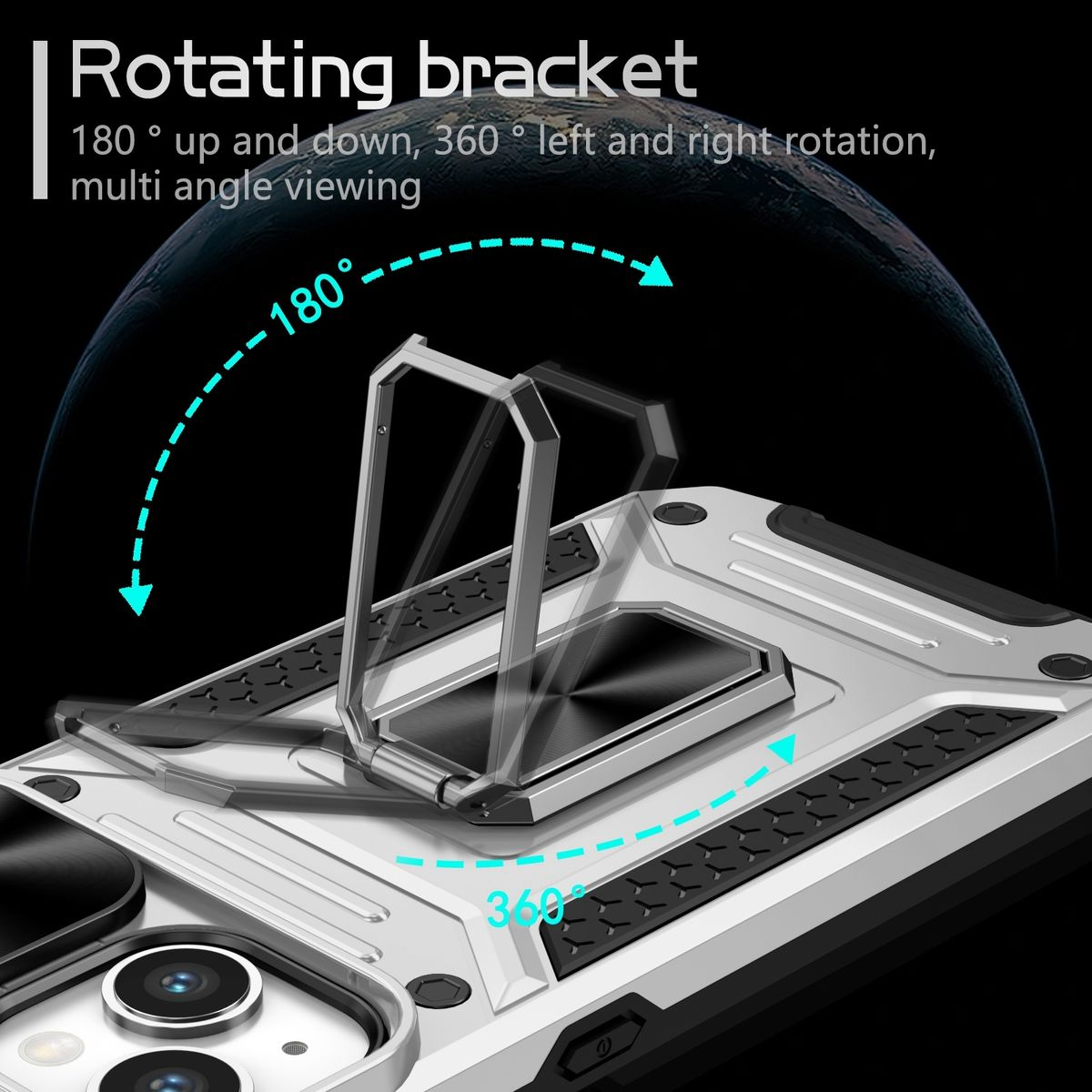 KÖNIG DESIGN Case, Backcover, iPhone 15, Apple, Silber