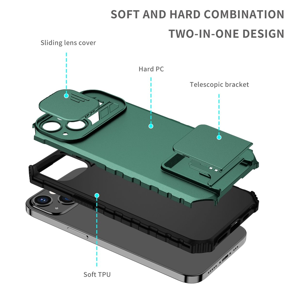 KÖNIG DESIGN Case, Backcover, 15, iPhone Grün Apple