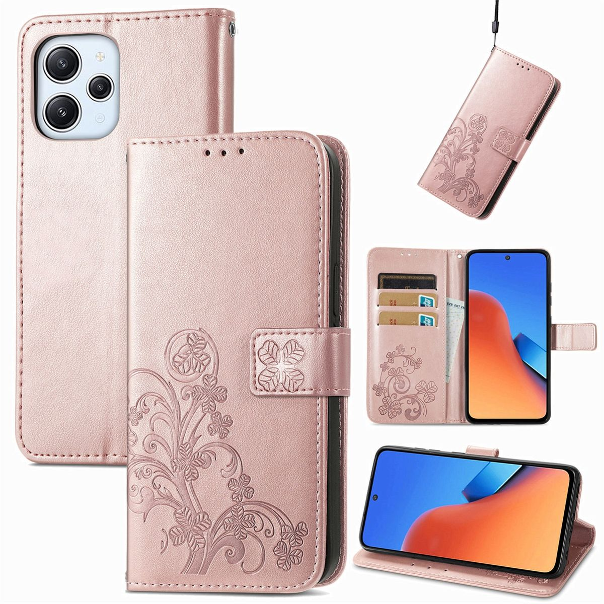 Xiaomi, Case, 5G, Rdemi Roségold Bookcover, KÖNIG DESIGN Book 12