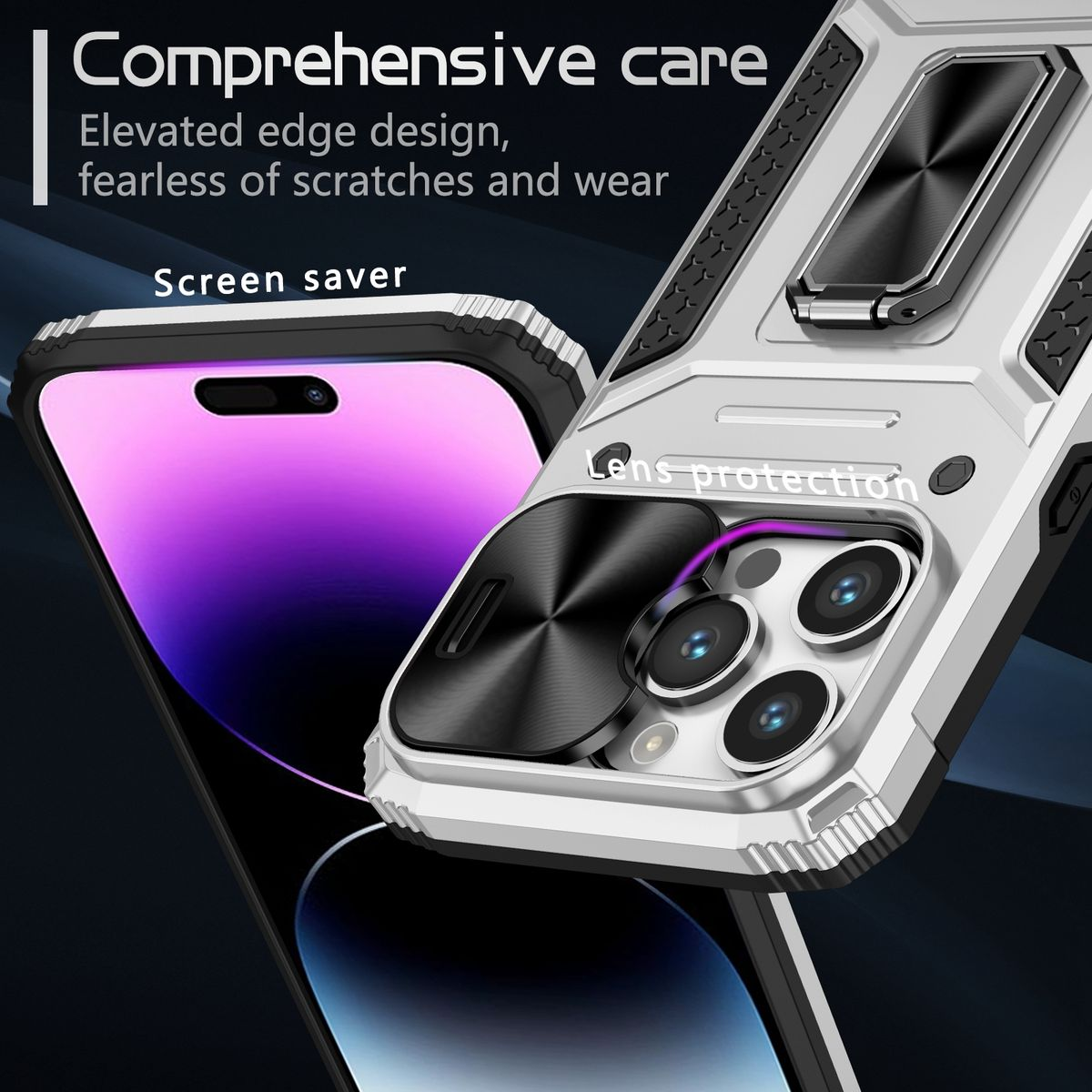 15 Pro Backcover, iPhone Apple, KÖNIG Max, Silber DESIGN Case,