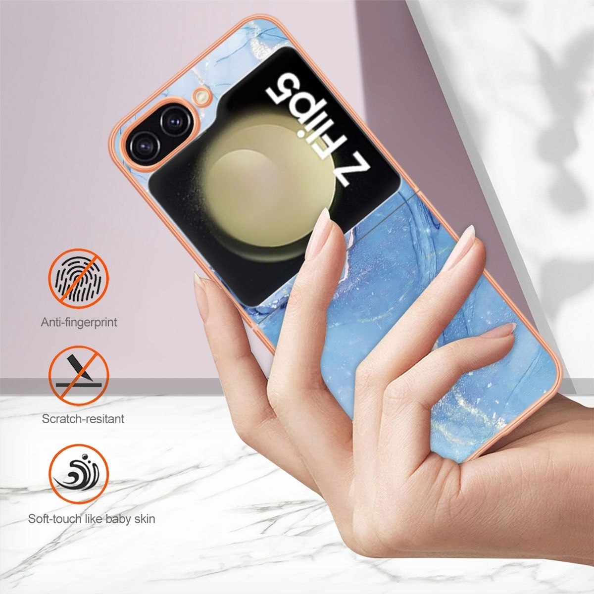 DESIGN Flip5, Backcover, Galaxy KÖNIG Z Case, Samsung, Blau
