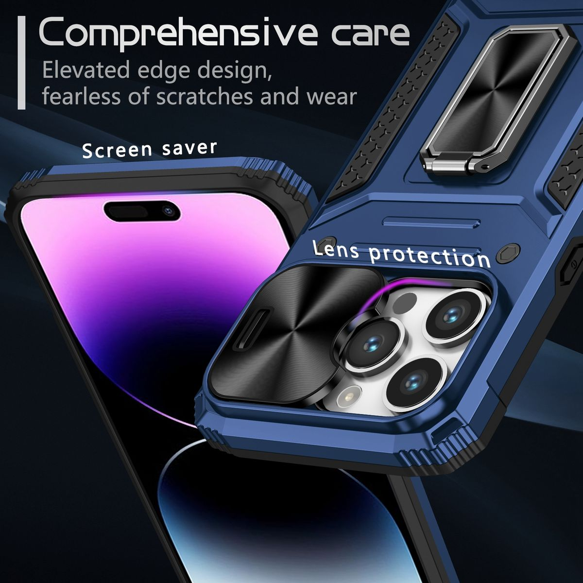 KÖNIG DESIGN Case, Backcover, Apple, Pro Blau 15 Max, iPhone