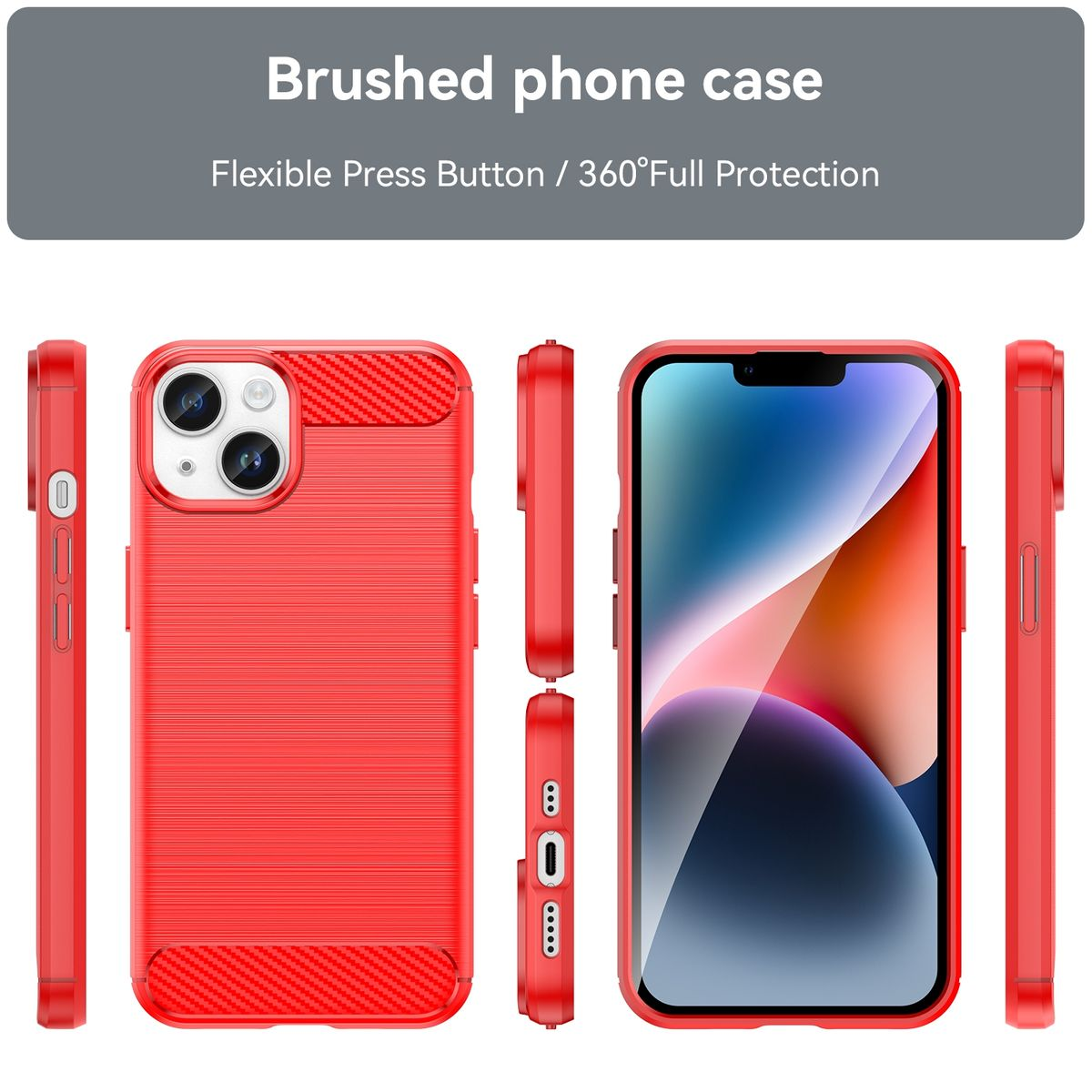 KÖNIG DESIGN Case, Backcover, iPhone Rot 15, Apple
