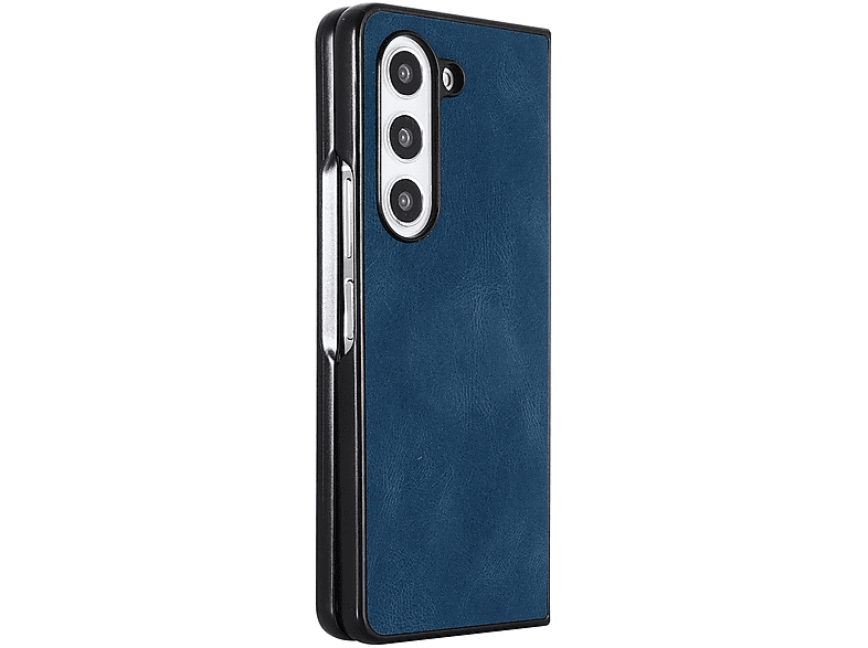 KÖNIG DESIGN Book Case, Bookcover, Dunkelblau Samsung, Fold5, Galaxy Z