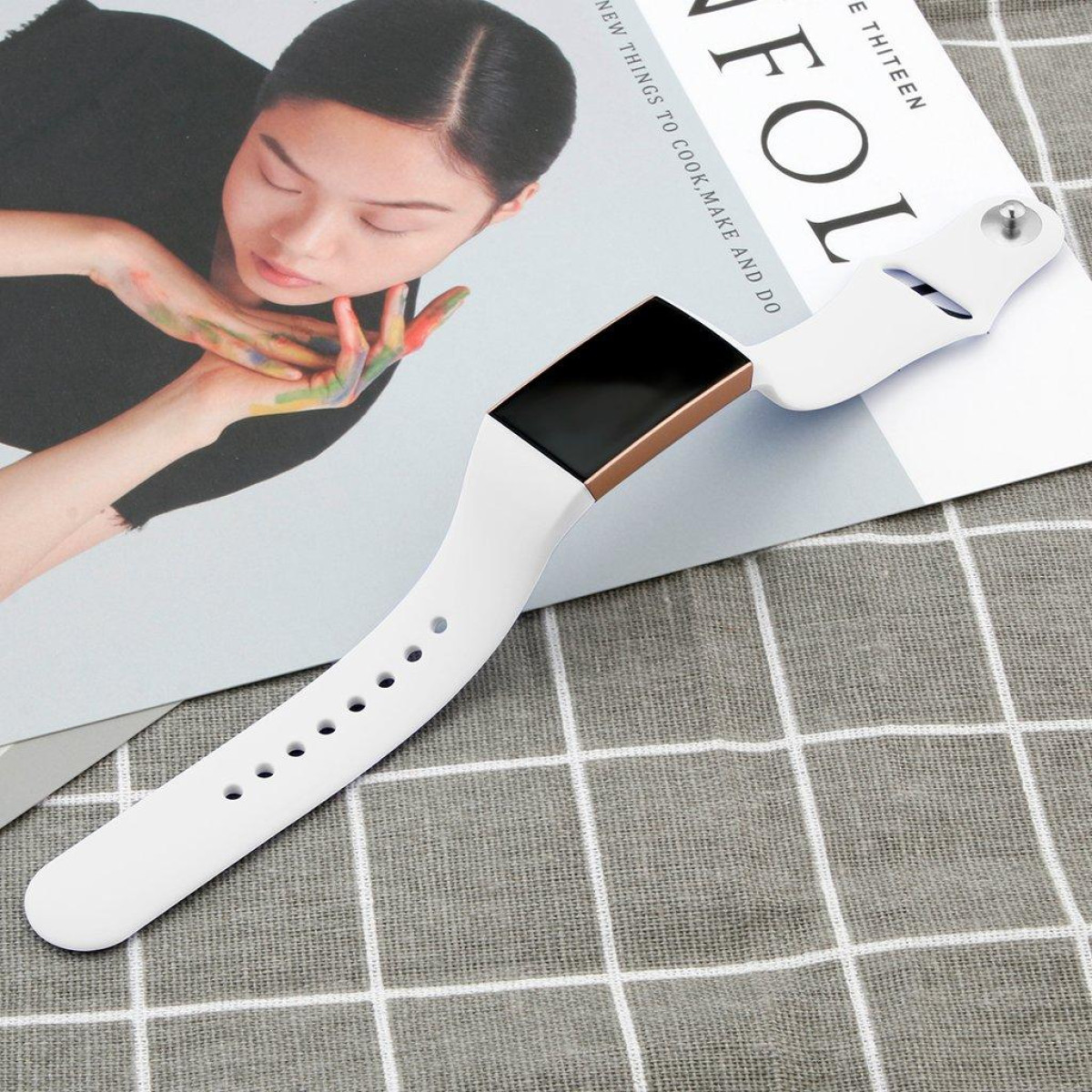 Silikon (S), Charge Fitbit INF 3/4 Armband Charge Fitbit, weiß Ersatzarmband, weiß 3/4,