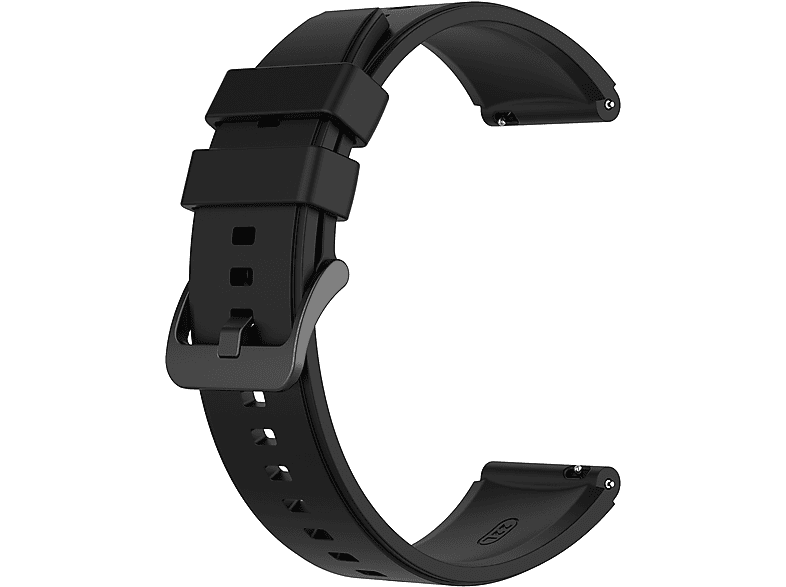 INF Uhrenarmband 20 mm Garmin/Huawei/Samsung Galaxy Watch, Ersatzarmband, Garmin/Huawei/Samsung, 20 mm, Schwarz