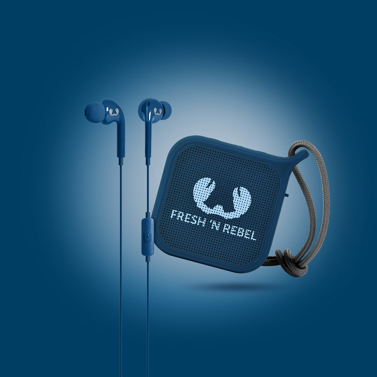 FRESH \'N REBEL 8GIFT04IN IN-EAR & INDIGO, Bluetooth PEBBLE Kopfhörer In-ear Blau