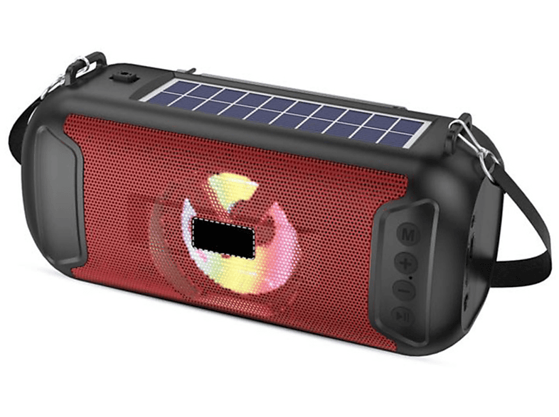 SHAOKE Rot Audio Wireless Ältere Outdoor Rot Lautsprecher Lautsprecher, Multifunktionale Bluetooth Radio Spieler Solar