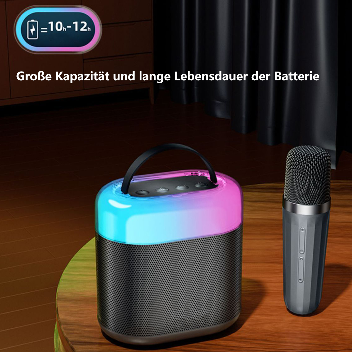 Song Sound SHAOKE Lautsprecher, klein für k drahtlose Heimgebrauch Grau Mikrofon ktv Mikrofon Bluetooth-Lautsprecher den