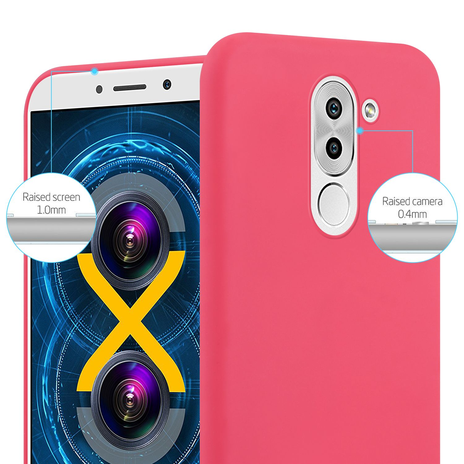 Backcover, / Candy LITE Style, 6X, MATE Honor im TPU 2017 ROT CADORABO / Hülle GR5 Huawei, 9 CANDY