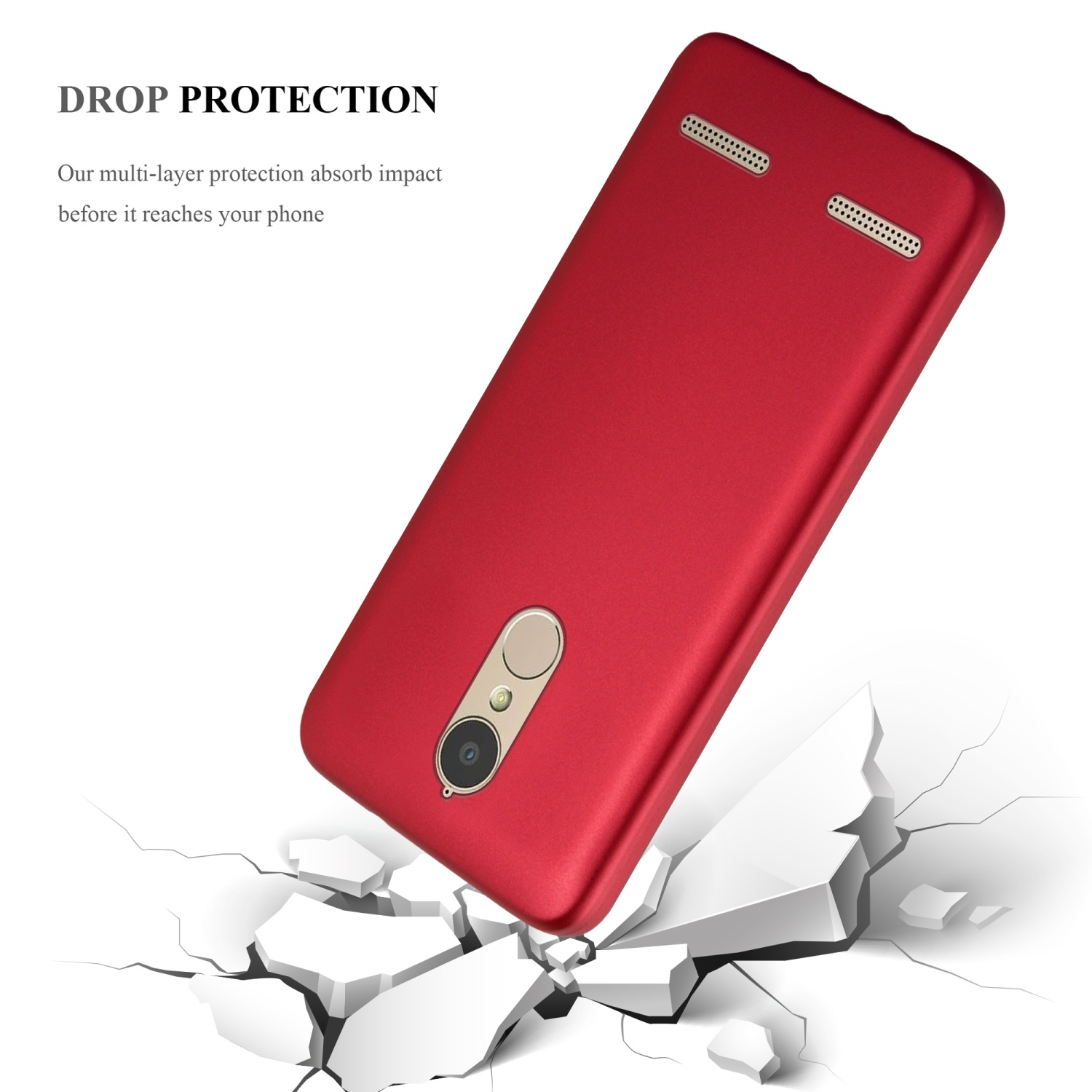 POWER, Lenovo, TPU Hülle, Matt Metallic K6 K6 METALLIC Backcover, / ROT CADORABO