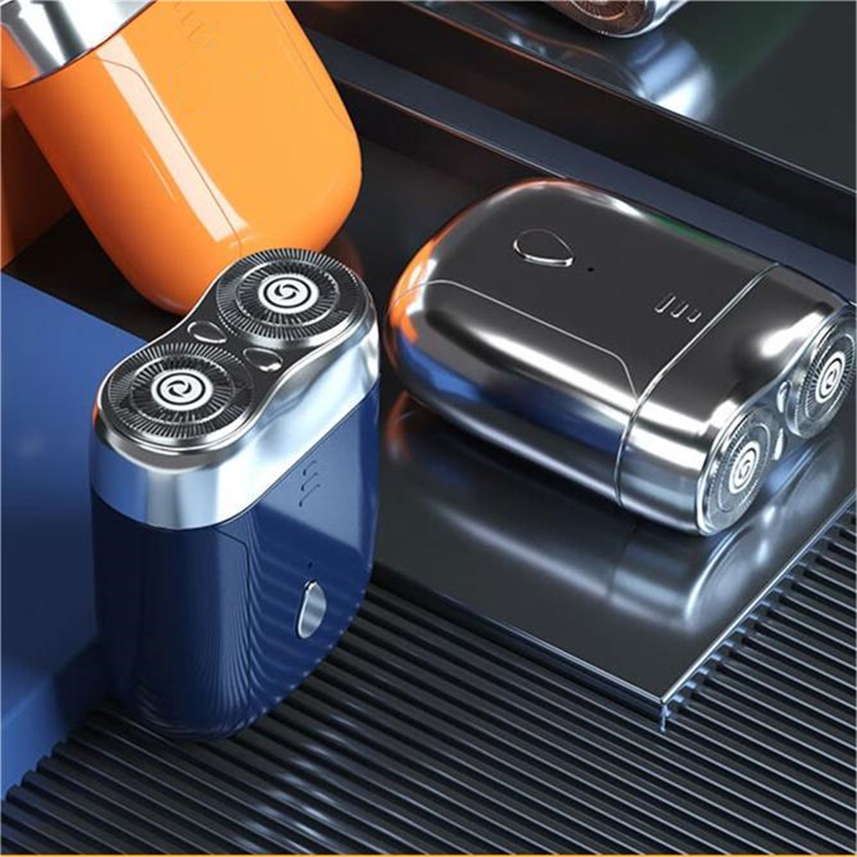 SHAOKE Razor Silver Mini Wasserdicht Doppelkopf-Rasierer Rasierapparate Elektrischer