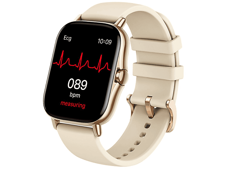 270 funktional gesundheitsbewusst Smartwatch,Fitness,Intelligente Smartwatch und EKG-Sportuhr Silikon, Aluminium – Gold mm, ENBAOXIN Stilvoll,